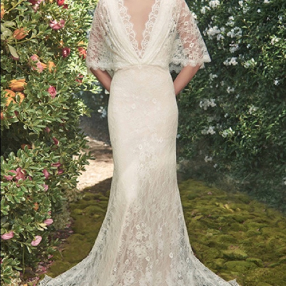 NWT Tadashi Shoji Mina Lace Scallop Wedding Gown